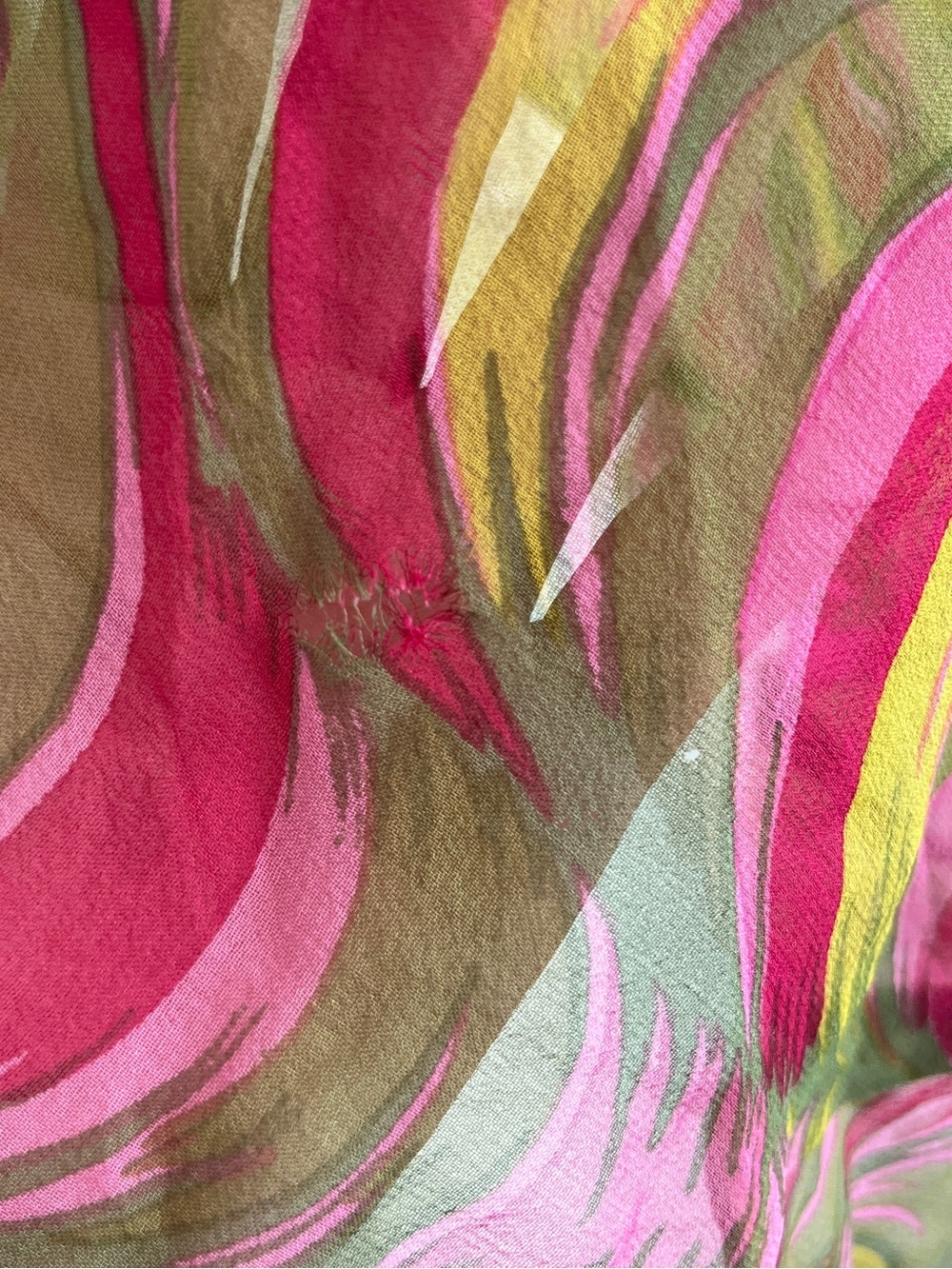 Vintage Betsey Johnson Pink & Green Swirl Maxi Slip Dress 90s/ Y2K - Picture 7 of 7